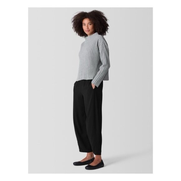 EILEEN FISHER Cashmere Mock Neck Sweater - Picture 1 of 7